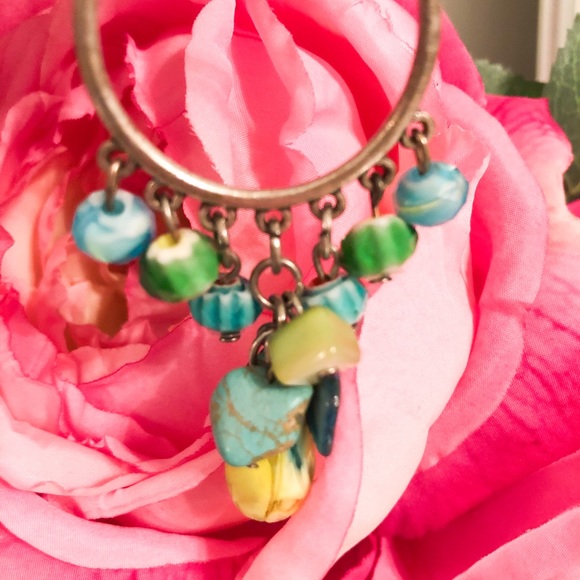 Turquoise Beaded Earrings - Picture 4 of 6